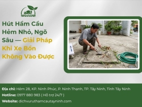 Hút Hầm Cầu Hẻm Nhỏ, Ngõ Sâu — Giải Pháp Khi Xe Bồn Không Vào Được