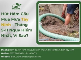 Hút Hầm Cầu Mùa Mưa Tây Ninh - Tháng 5-11 Nguy Hiểm Nhất, Vì Sao?