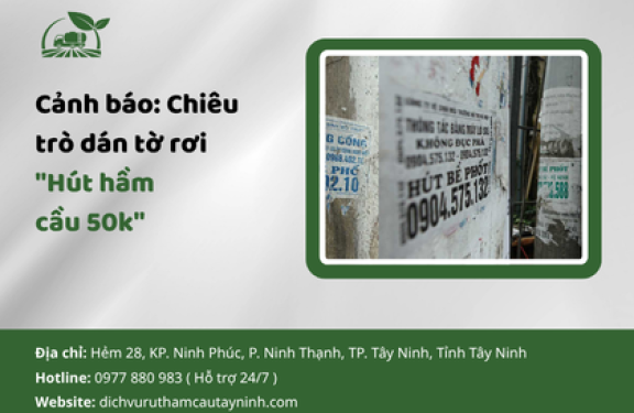 Cảnh báo: Chiêu trò dán tờ rơi "Hút hầm cầu 50k"