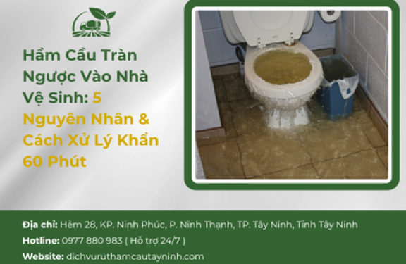 Hầm Cầu Tràn Ngược Vào Nhà Vệ Sinh: 5 Nguyên Nhân & Cách Xử Lý Khẩn 60 Phút
