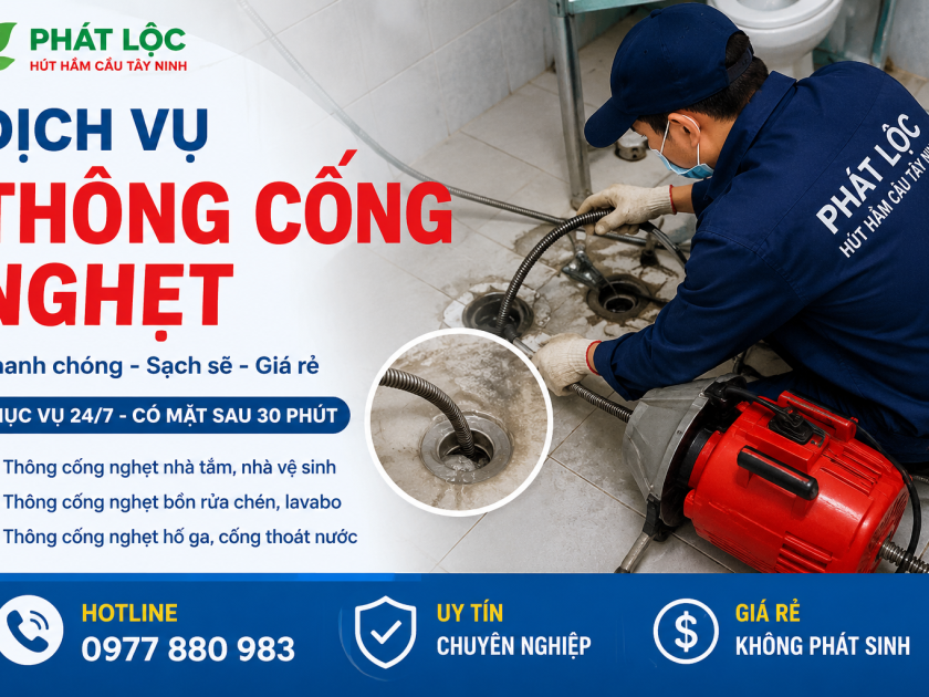 Dịch vụ thông cống nghẹt tại Tây Ninh
