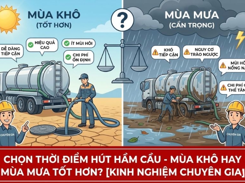 Chọn Thời Điểm Hút Hầm Cầu - Mùa Khô Hay Mùa Mưa Tốt Hơn?