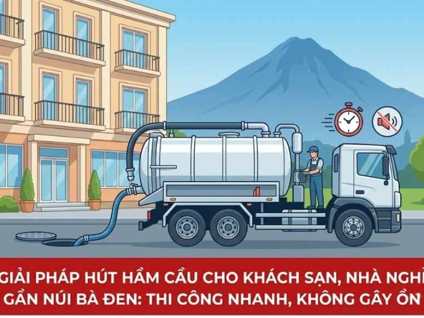 Giải Pháp Hút Hầm Cầu Cho Khách Sạn, Nhà Nghỉ Gần Núi Bà Đen