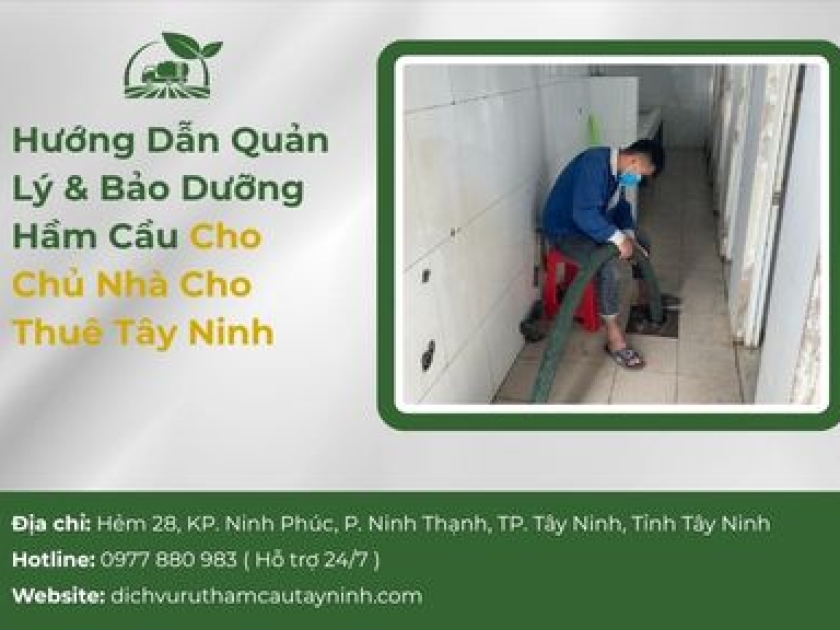 Hướng Dẫn Quản Lý & Bảo Dưỡng Hầm Cầu Cho Chủ Nhà Cho Thuê Tây Ninh — Kinh Nghiệm Thực Chiến 17 Năm