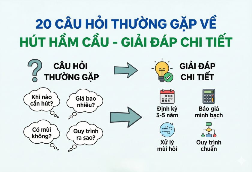 20 Câu Hỏi Thường Gặp Về Hút Hầm Cầu - Giải Đáp Chi Tiết