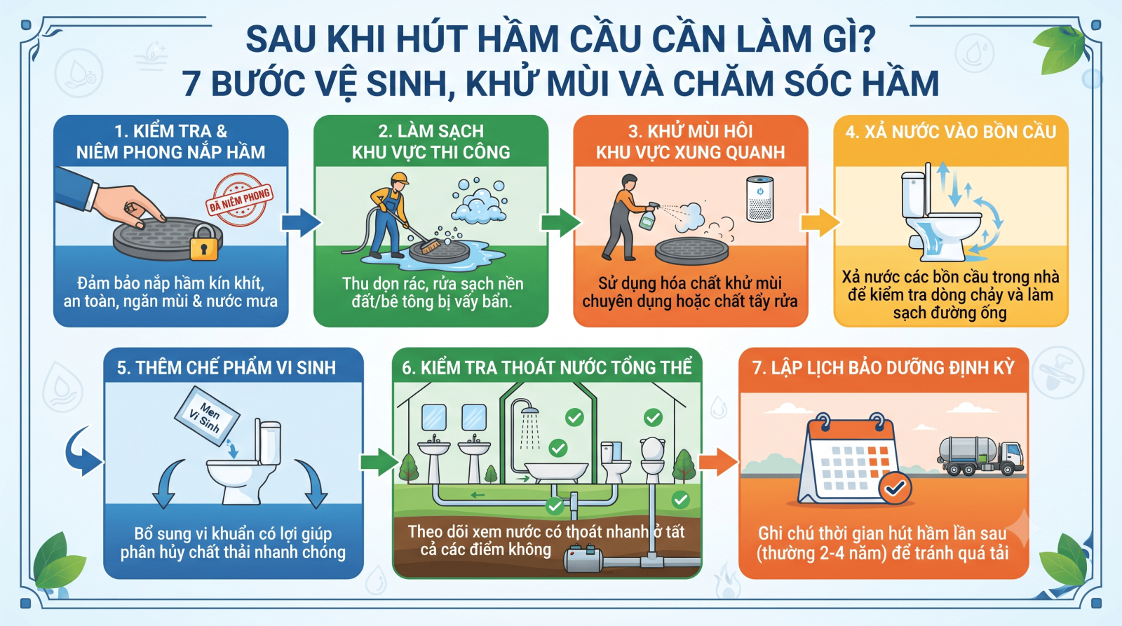 7 Bước Vệ Sinh, Khử Mùi Và Chăm Sóc Hầm