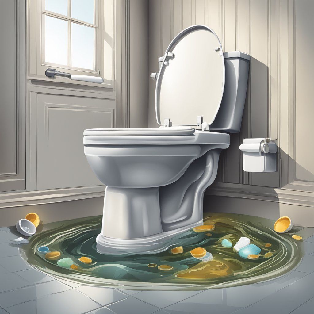 Bọt khí nổi lên trong bồn cầu