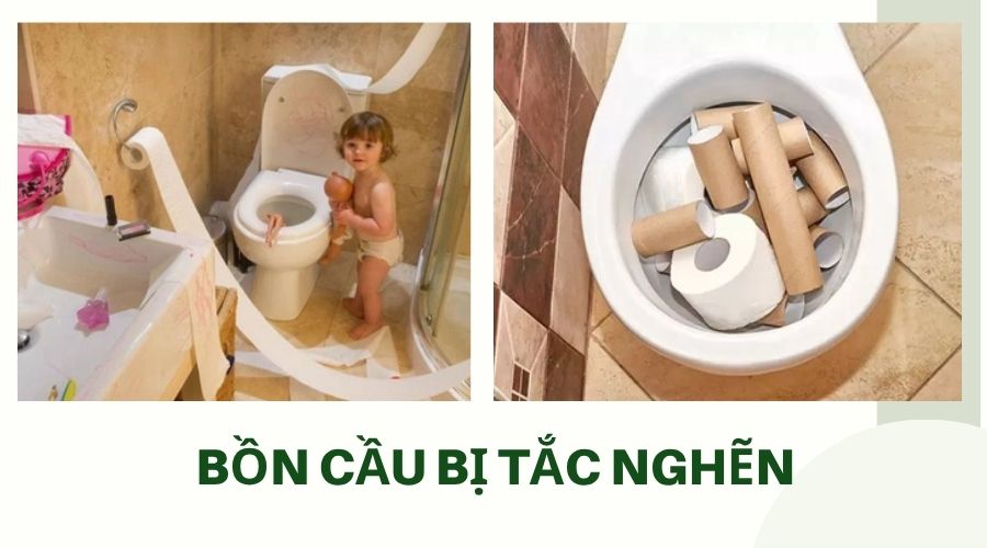 Bồn cầu bị tắc nghẽn