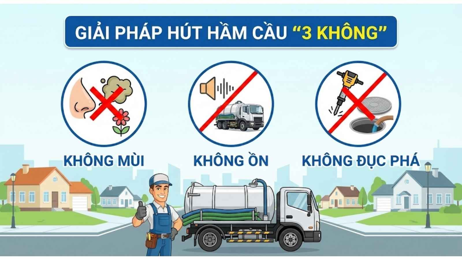 Giải Pháp Hút Hầm Cầu "3 KHÔNG"