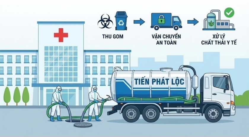 hút hầm cầu bệnh viện