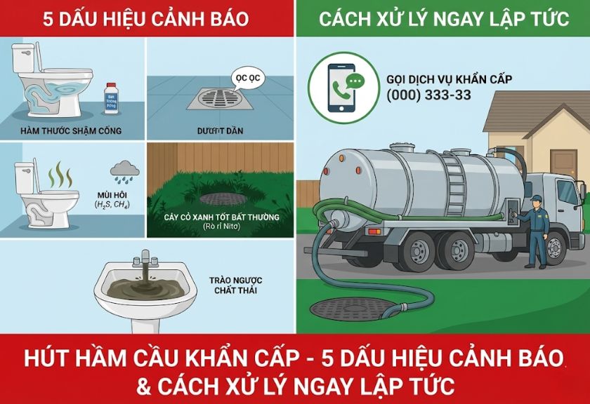 Hút Hầm Cầu Khẩn Cấp - 5 Dấu Hiệu Cảnh Báo & Cách Xử Lý Ngay Lập Tức