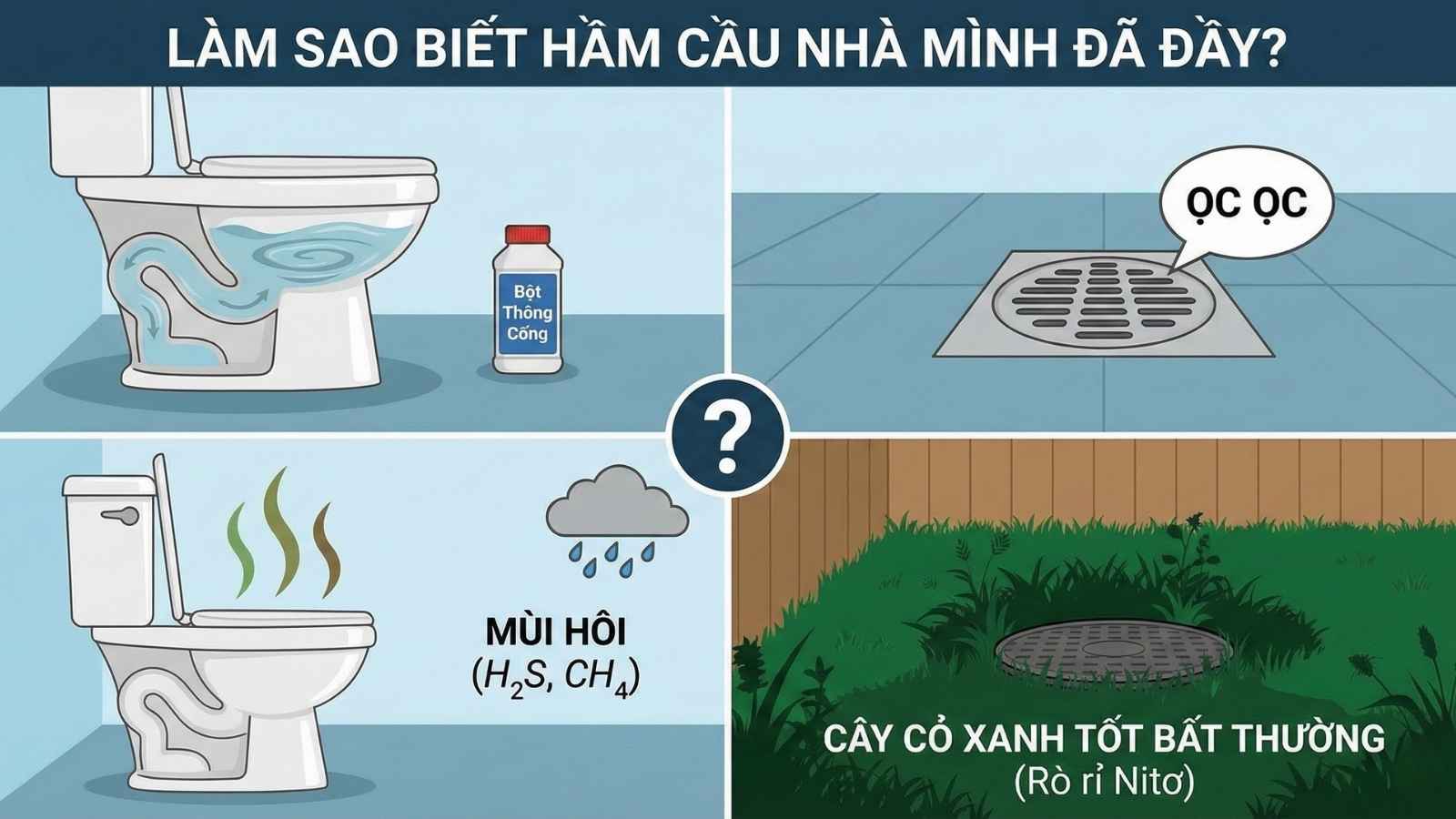 Làm sao tôi biết hầm cầu nhà mình đã đầy?