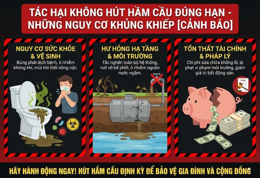Tác Hại Không Hút Hầm Cầu Đúng Hạn