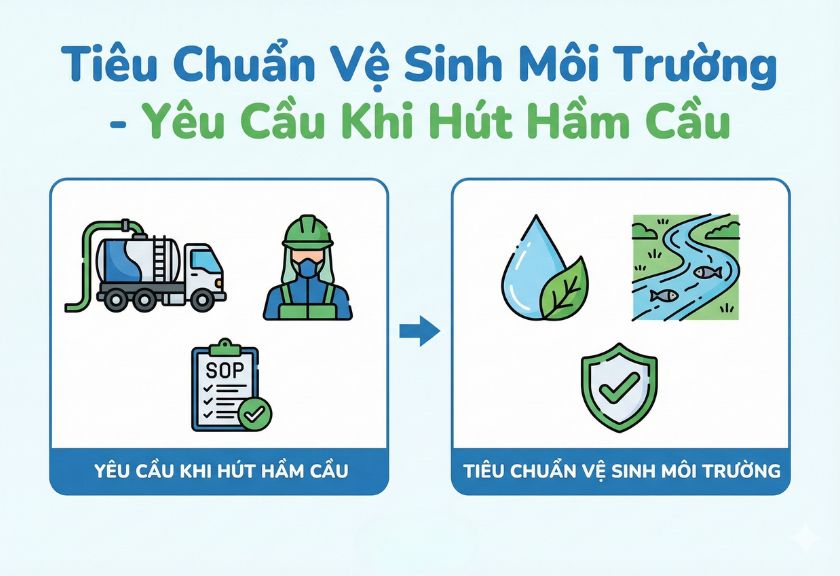 Tiêu Chuẩn Vệ Sinh Môi Trường - Yêu Cầu Khi Hút Hầm Cầu