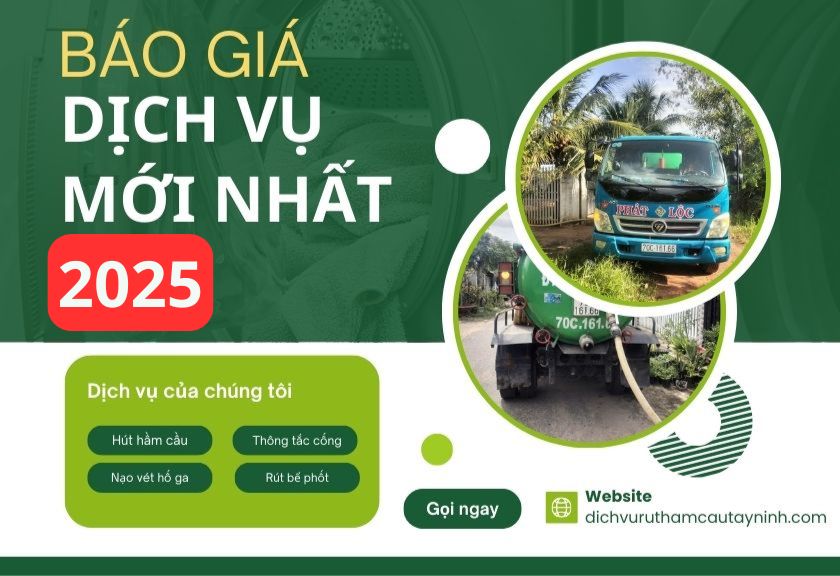 Báo giá chi tiết dịch vụ hút hầm cầu 2025