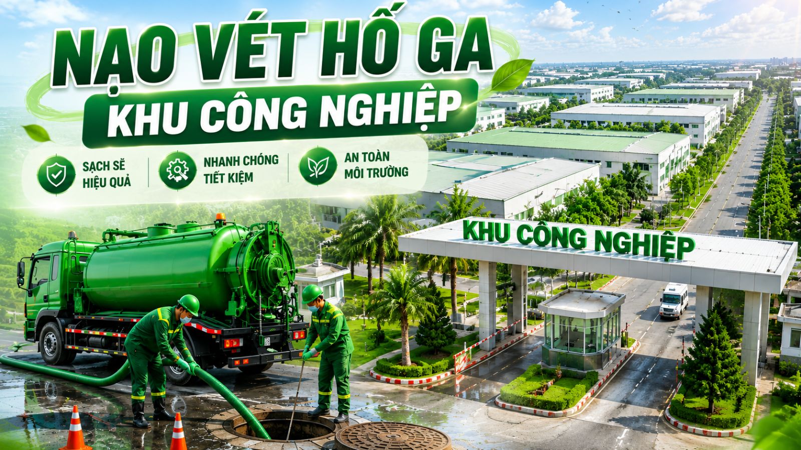 Nạo vét hố ga tại khu công nghiệp