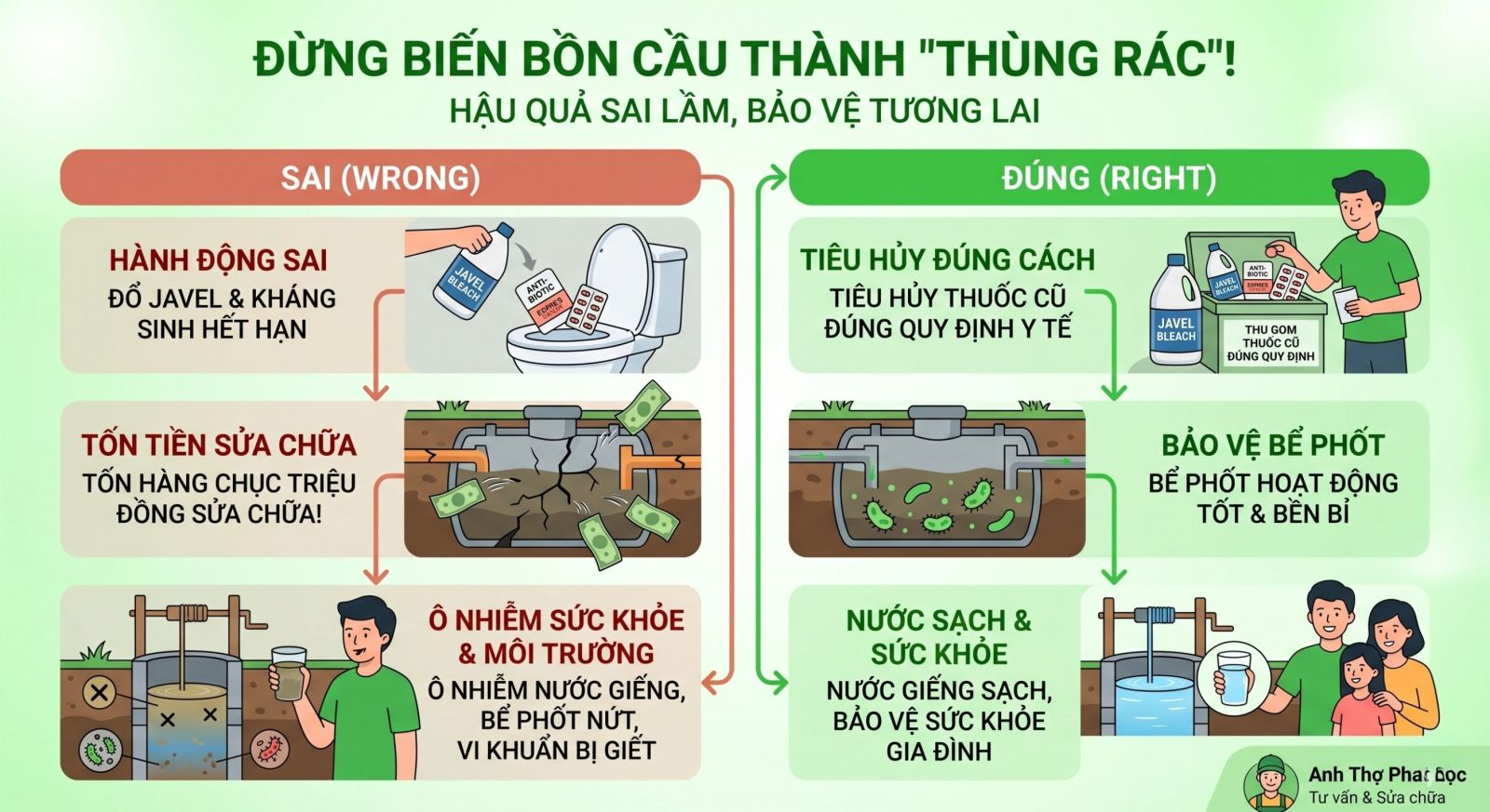 đừng coi cái bồn cầu như thùng rác