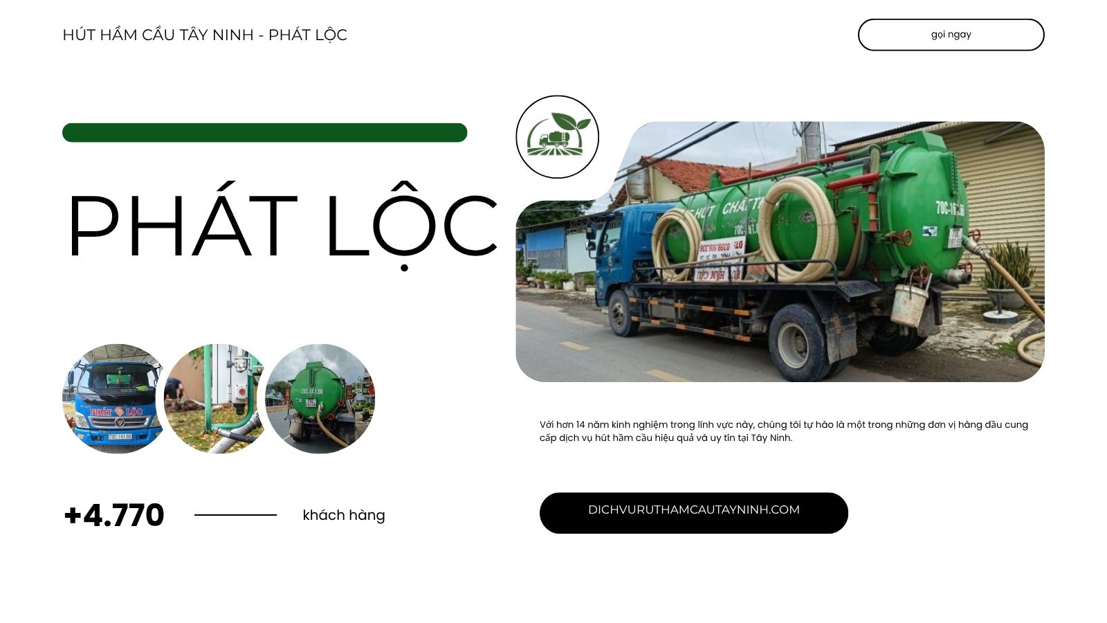 ảnh giới thiệu về hút hầm cầu Tây Ninh - Phát Lộc