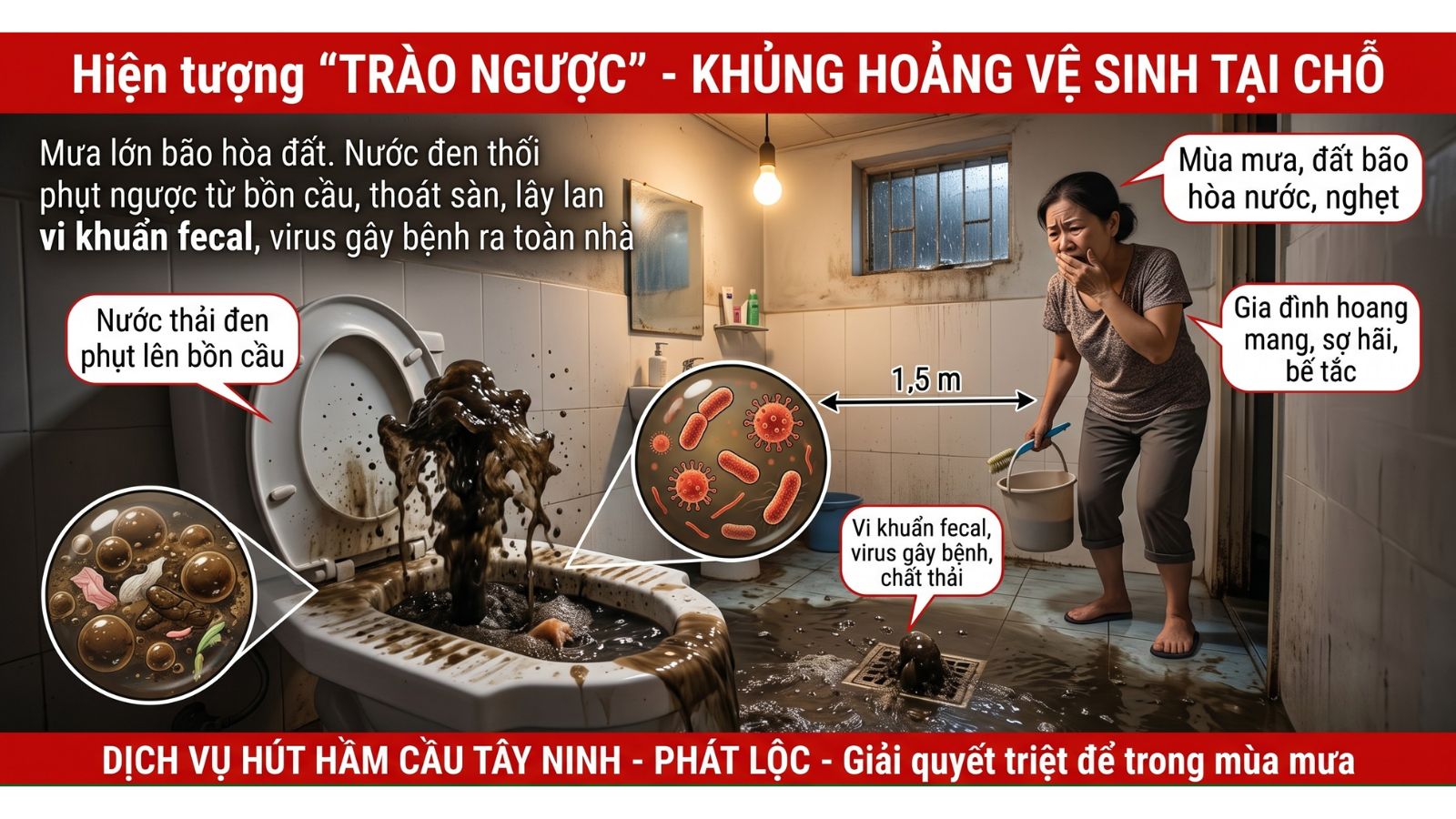 Hiện tượng "trào ngược" - Khủng hoảng vệ sinh tại chỗ