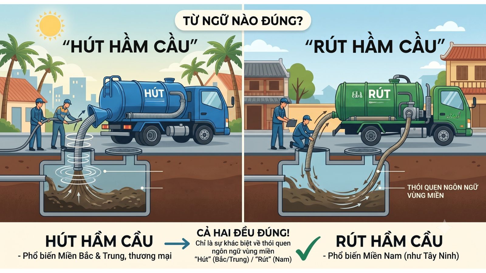 Rút hầm cầu hay hút hầm cầu