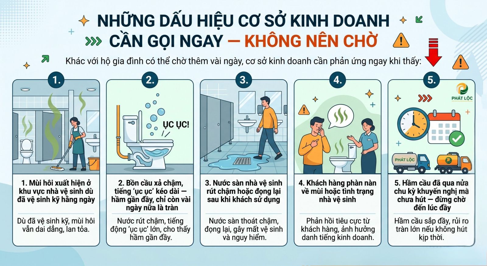 Những dấu hiệu cơ sở kinh doanh cần gọi ngay — không nên chờ