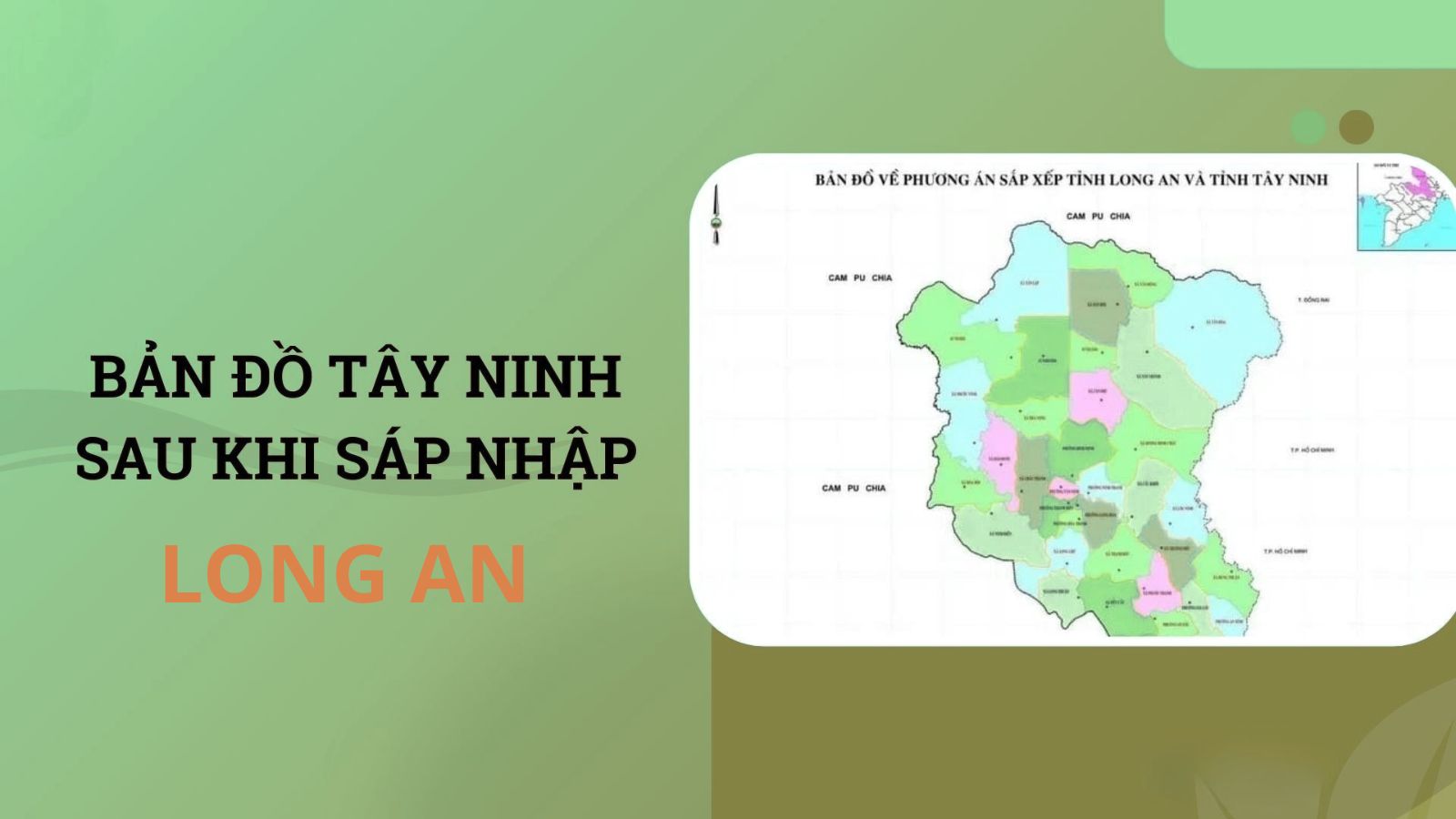 Bản đồ tỉnh Tây Ninh sau khi sát nhập
